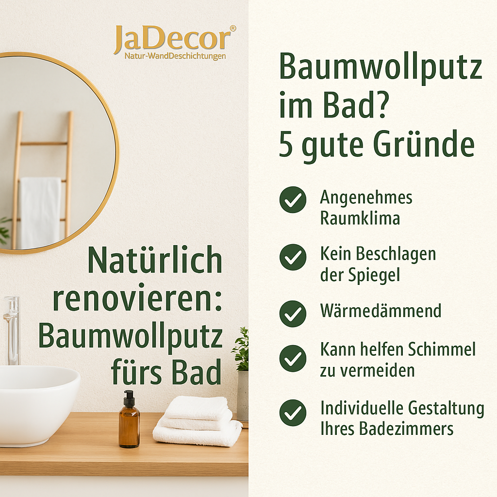 Baumwollputz im Bad ? 5 gute Gründe
