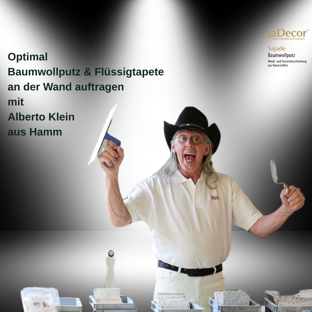 Baumwollputz & Flüssigtapete mit der Glättkelle auftragen