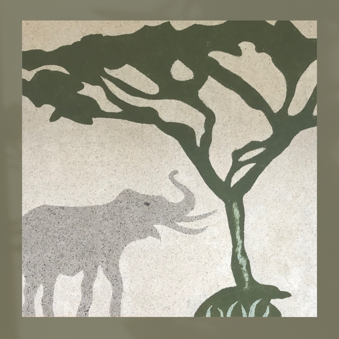 Wand-Tattoo aus Baumwollputz