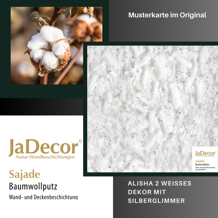 Baumwollputz Sajade Alisha2 | Baumwollputz mit Silberglimmer
