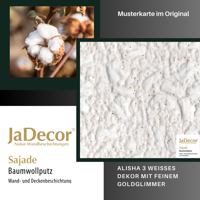 Baumwollputz Sajade Alisha3 | Baumwollputz mit Goldglimmer