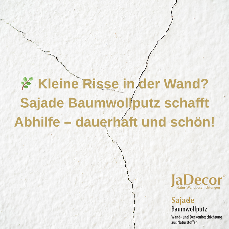 🏡 Kleine Risse in der Wand? So überdeckt Baumwollputz sie dauerhaft und schön