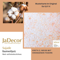 Baumwollputz Sajade Kreta2 | Weiß mit Orange