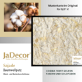 Baumwollputz Sajade Cosima 16 - Kombination aus creme farbenem Ton, gelben Fasern, natürlichen Mineralien und subtilen Silber- und Goldfäden