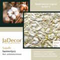 Baumwollputz Sajade Dorina 1, hergestellt aus hochwertiger Baumwolle, weißen Textilfasern, grünen Pflanzenfasern und glänzenden Kupferfäden